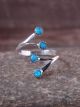 Navajo Indian Jewelry Sterling Silver Blue Opal Adjustable Ring by Largo