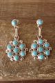 Zuni Indian Jewelry Sterling Silver Turquoise Post Earrings! 