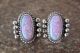 Native American Sterling Silver Pink Opal Post Earrings! Jan Mariano