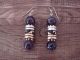 Navajo Indian Sterling Silver Chariote Dangle Earrings by T&R Singer