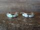 Native American Jewelry Sterling Silver Opal Hoop Earrings! Zuni Indian