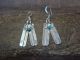 Navajo Sterling Silver Turquoise Feather Dangle Earrings - Davis