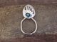 Navajo Indian Sterling Silver Bear Paw Key Ring by Begay