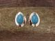 Navajo Sterling Silver Denim Lapis Tear Drop Post Earrings by Russel Wilson 
