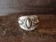 Navajo Indian Hand Stamped Sterling Silver Ring by Mariano - Size 10