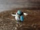 Navajo Sterling Silver Feather & Turquoise Ring Size 4.5- Roselene Joe