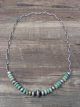 Navajo Pearl & Rondelle Green Turquoise Sterling Silver 19