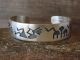 Hopi Indian Sterling Silver Kokopelli Cuff Bracelet - Timothy Mowa