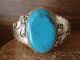 Navajo Indian Turquoise Sterling Silver Cuff Bracelet - Gilbert Smith