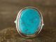 Navajo Indian Sterling Silver Turquoise Ring by Chaco - Size 11
