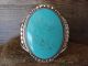 Large Zuni Kingman Turquoise & Sterling Silver Cuff Bracelet - Calavaza