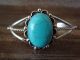 Navajo Indian Jewelry Sterling Silver Turquoise Bracelet -Martinez