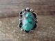 Navajo Indian Jewelry Nickel Silver Turquoise Ring Size 7 - J. Cleveland