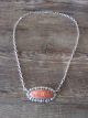 Navajo Sterling Silver & Spiny Oyster Link Necklace by Yazzie