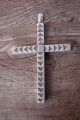 Navajo Indian Sterling Silver Cross Pendant by Rick Enriquez