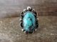 Navajo Indian Jewelry Nickel Silver Turquoise Ring Size 6 - J. Cleveland