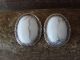 Native American Sterling Silver White Howlite Post Earrings by Begaye 
