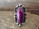 Navajo Indian Jewelry Nickel Silver Purple Howlite Ring Size 6 1/2 - J. Cleveland