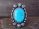 Navajo Indian Sterling Silver Turquoise Ring Size 9 Signed Calladitto