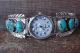 Native American Indian Jewelry Sterling Silver Turquoise Watch - Johnson