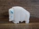 Zuni Indian Hand Carved White Alabaster Buffalo Fetish by Todd Estate
