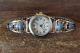 Native American Indian Jewelry Sterling Silver Blue Denim Lady's Watch