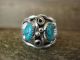 Navajo Indian Sterling Silver Turquoise Ring Size 9 - Calladitto