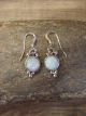 Navajo Sterling Silver White Opal Dangle Earrings - Spencer