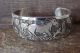 Navajo Jewelry Hand Stamped Sterling Silver Horse Bracelet by L. Becenti