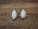 Navajo Sterling Silver Opal Post Earrings by Jan Mariano