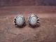 Navajo Indian Sterling Silver & White Opal Post Earrings by Largo