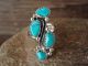 Navajo Indian Jewelry Sterling Silver Turquoise Ring Size 8.5 - Begay