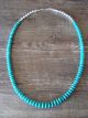 Navajo Indian Hand Strung Blue Turquoise Graduated Rondelle Necklace