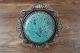 Navajo Indian Jewelry Sterling Silver Kingman Web Turquoise Bracelet -Leon Martinez