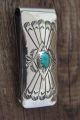 Navajo Indian Jewelry Turquoise Money Clip! Sterling Silver Mens - V. Long
