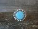 Zuni Indian Sterling Silver Round Blue Ice Opal Ring Signed Etsate - Size 6.5