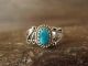 Navajo Indian Sterling Silver Turquoise Ring by Largo - Size 6.5