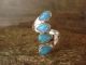 Navajo Indian Sterling Silver Blue Opal Adjustable Ring by Mark Barney