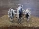 Navajo Indian Sterling Silver White Buffalo Turquoise Cuff Bracelet - Calvin Belin