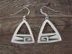 Hopi Indian Sterling Silver Petroglyph Dangle Earrings by Timothy Mowa
