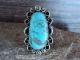 Navajo Sterling Silver Turquoise Adjustable Ring Size 8 to 11 Albert Cleveland