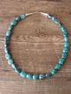 Navajo Indian Hand Strung Blue Turquoise Stone Necklace by D. Jake