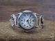 Navajo Indian Sterling Silver Floral Lady's Watch Signed Harry Yazzie