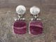 Navajo Hand Stamped Sterling Silver Spiny Oyster Earrings! - Selena Warner
