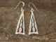 Navajo Sterling Silver Turquoise Coral Chip Inlay Dangle Earrings! J. Yazzie