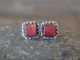 Zuni Indian Sterling Silver & Square Spiny Oyster Post Earrings by Chuyate