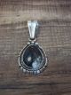 Navajo Sterling Silver & White Buffalo Turquoise Pendant by Yellowhair
