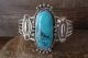 Navajo Indian Turquoise Sterling Silver Cuff Bracelet - Angie Platero