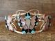 Zuni Indian Jewelry Sterling Silver Inlay Butterfly Bracelet - A. Dishta