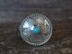 Navajo Indian Sterling Silver Concho & Turquoise Star Ring by Etta Larry - Size 6.5